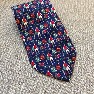 Vintage Silk Equestrian Tie by Paolo Gucci